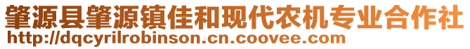 肇源縣肇源鎮(zhèn)佳和現(xiàn)代農(nóng)機(jī)專業(yè)合作社