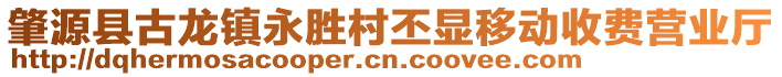 肇源縣古龍鎮(zhèn)永勝村丕顯移動(dòng)收費(fèi)營業(yè)廳