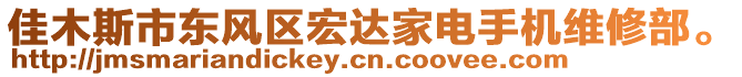 佳木斯市东风区宏达家电手机维修部。