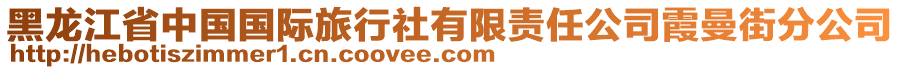 黑龍江省中國國際旅行社有限責任公司霞曼街分公司