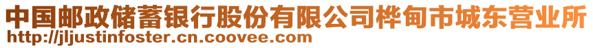 中國郵政儲蓄銀行股份有限公司樺甸市城東營業(yè)所