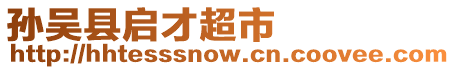 孫吳縣啟才超市