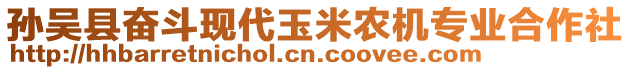 孫吳縣奮斗現(xiàn)代玉米農(nóng)機專業(yè)合作社