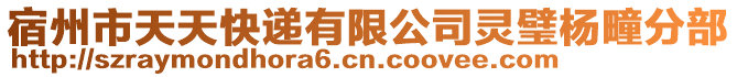 宿州市天天快遞有限公司靈璧楊疃分部