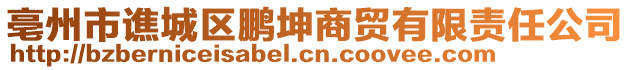 亳州市譙城區(qū)鵬坤商貿(mào)有限責(zé)任公司