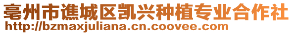 亳州市譙城區(qū)凱興種植專業(yè)合作社