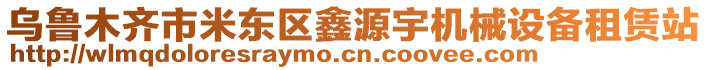 烏魯木齊市米東區(qū)鑫源宇機(jī)械設(shè)備租賃站