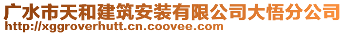 廣水市天和建筑安裝有限公司大悟分公司