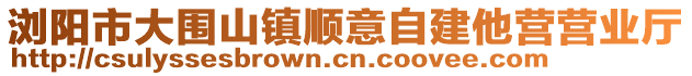 瀏陽市大圍山鎮(zhèn)順意自建他營營業(yè)廳