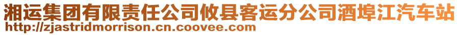 湘运集团有限责任公司攸县客运分公司酒埠江汽车站