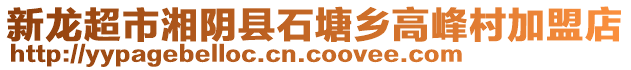 新龙超市湘阴县石塘乡高峰村加盟店