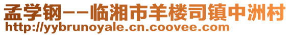 孟学钢--临湘市羊楼司镇中洲村