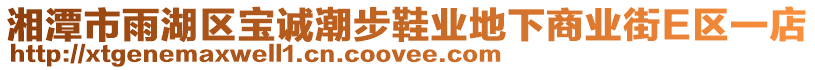 湘潭市雨湖區(qū)寶誠潮步鞋業(yè)地下商業(yè)街E區(qū)一店