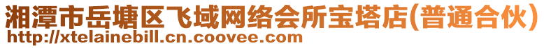 湘潭市岳塘區(qū)飛域網(wǎng)絡(luò)會所寶塔店(普通合伙)