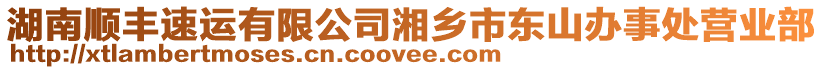 湖南順豐速運(yùn)有限公司湘鄉(xiāng)市東山辦事處營業(yè)部