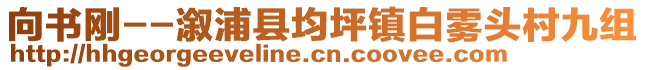 向書(shū)剛--溆浦縣均坪鎮(zhèn)白霧頭村九組