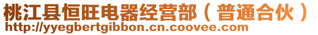 桃江縣恒旺電器經(jīng)營部（普通合伙）