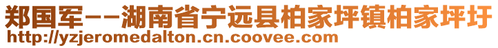 鄭國(guó)軍--湖南省寧遠(yuǎn)縣柏家坪鎮(zhèn)柏家坪圩