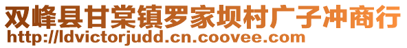 雙峰縣甘棠鎮(zhèn)羅家壩村廣子沖商行