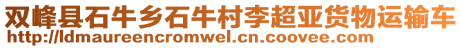 雙峰縣石牛鄉(xiāng)石牛村李超亞貨物運輸車