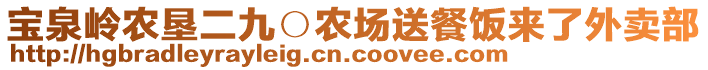 宝泉岭农垦二九○农场送餐饭来了外卖部