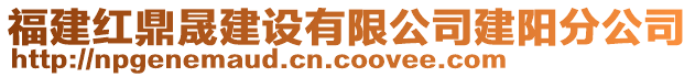 福建红鼎晟建设有限公司建阳分公司