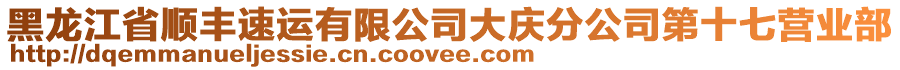 黑龍江省順豐速運有限公司大慶分公司第十七營業(yè)部