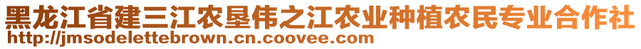 黑龍江省建三江農(nóng)墾偉之江農(nóng)業(yè)種植農(nóng)民專業(yè)合作社