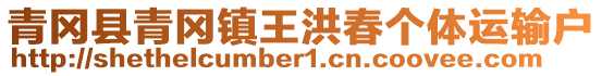 青岡縣青岡鎮(zhèn)王洪春個(gè)體運(yùn)輸戶