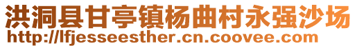 洪洞縣甘亭鎮(zhèn)楊曲村永強(qiáng)沙場(chǎng)