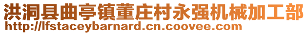 洪洞縣曲亭鎮(zhèn)董莊村永強(qiáng)機(jī)械加工部