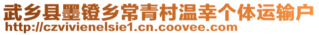 武鄉(xiāng)縣墨鐙鄉(xiāng)常青村溫幸個體運(yùn)輸戶