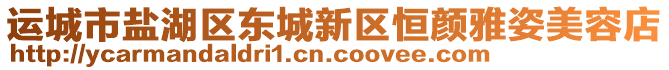 運(yùn)城市鹽湖區(qū)東城新區(qū)恒顏雅姿美容店