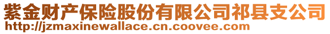 紫金財產(chǎn)保險股份有限公司祁縣支公司