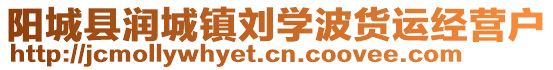 陽城縣潤(rùn)城鎮(zhèn)劉學(xué)波貨運(yùn)經(jīng)營(yíng)戶