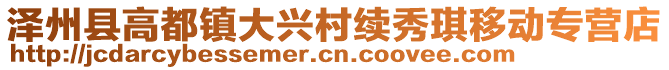 澤州縣高都鎮(zhèn)大興村續(xù)秀琪移動(dòng)專營店