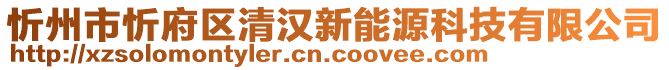 忻州市忻府區(qū)清漢新能源科技有限公司