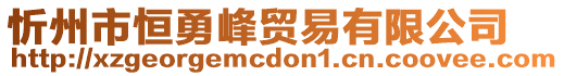 忻州市恒勇峰貿(mào)易有限公司