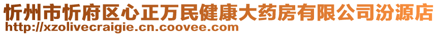 忻州市忻府區(qū)心正萬民健康大藥房有限公司汾源店