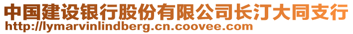 中國(guó)建設(shè)銀行股份有限公司長(zhǎng)汀大同支行