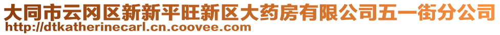 大同市云岡區(qū)新新平旺新區(qū)大藥房有限公司五一街分公司