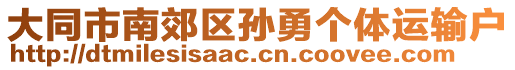 大同市南郊区孙勇个体运输户