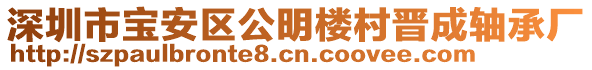 深圳市宝安区公明楼村晋成轴承厂