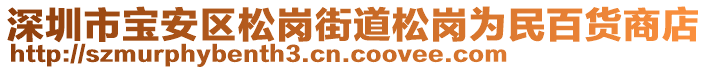 深圳市寶安區(qū)松崗街道松崗為民百貨商店