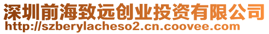 深圳前海致遠(yuǎn)創(chuàng)業(yè)投資有限公司