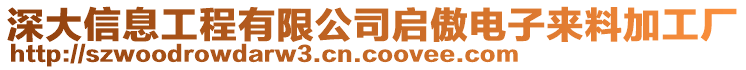 深大信息工程有限公司啟傲電子來(lái)料加工廠