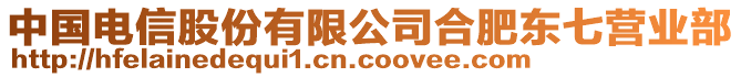 中國(guó)電信股份有限公司合肥東七營(yíng)業(yè)部