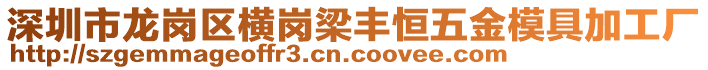 深圳市龍崗區(qū)橫崗梁豐恒五金模具加工廠