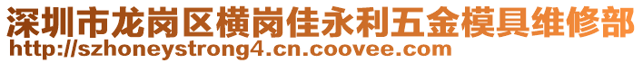 深圳市龍崗區(qū)橫崗佳永利五金模具維修部