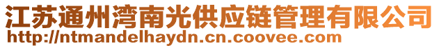 江蘇通州灣南光供應(yīng)鏈管理有限公司